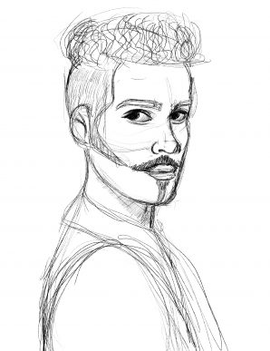 Sketch man portrait - ElissDigitalArt