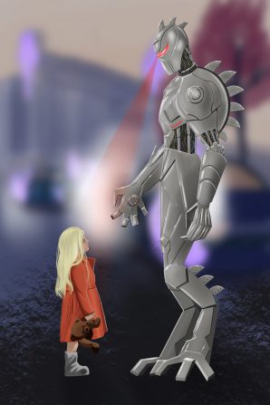 Robots and future drawing in semi-realistic style - ElissDigitalArt